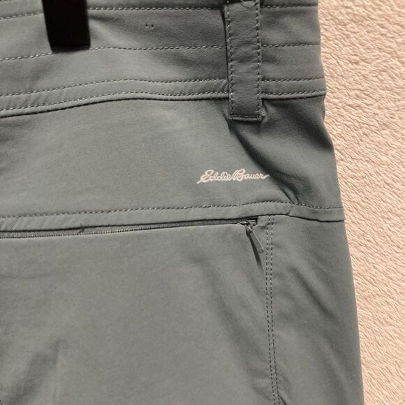 Eddie Bauer Sightscape Horizon Convertible Roll-Up Dark Green Hiking Pants 16 - Picture 6 of 9